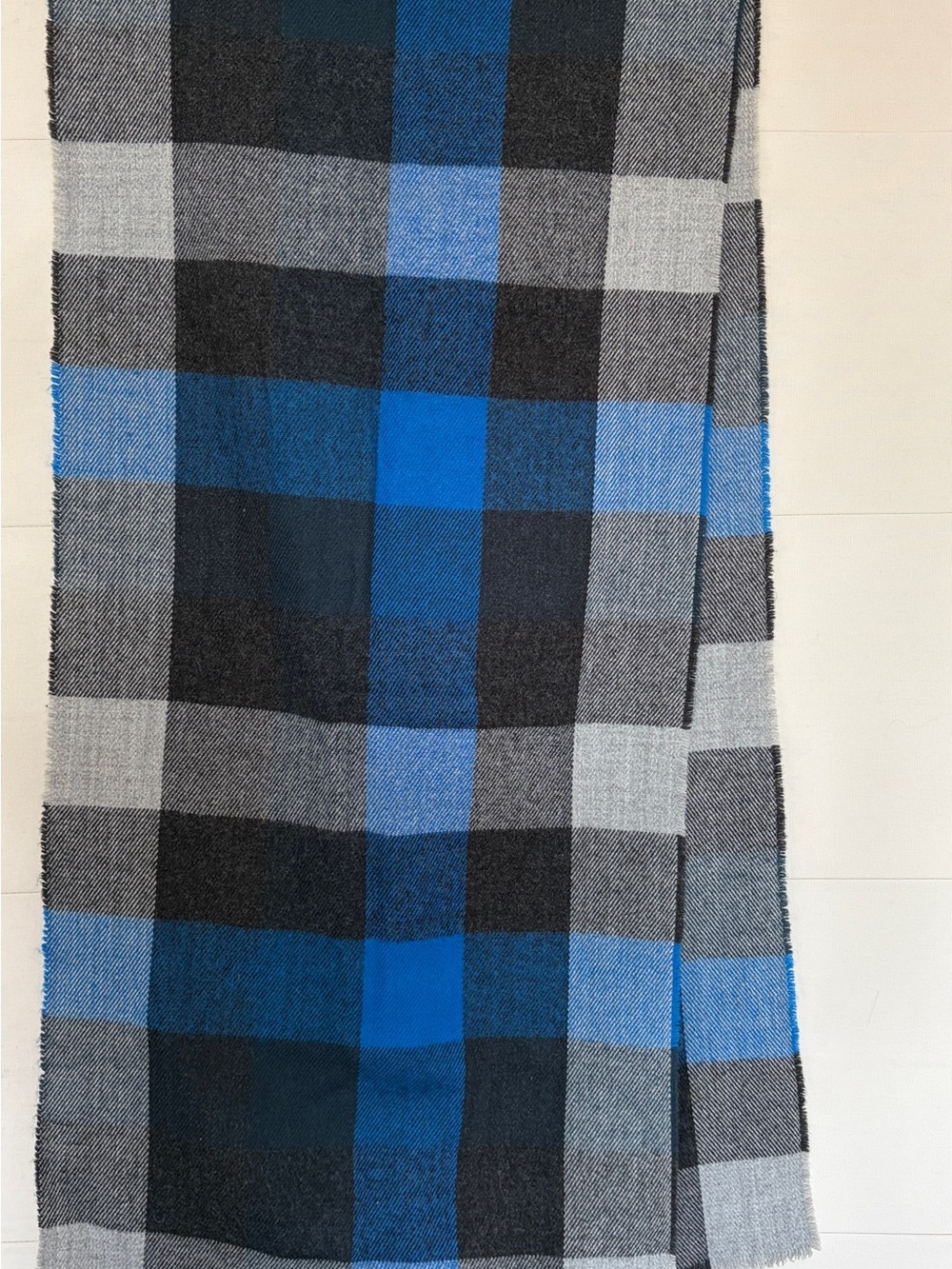 Express Gray & Black Plaid Scarf